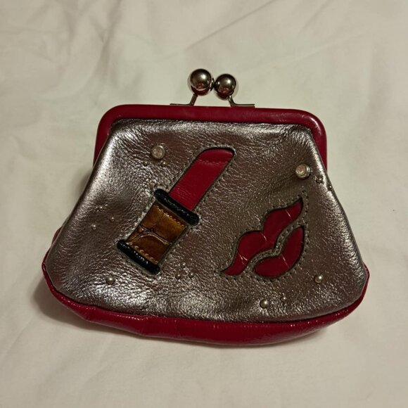 BRIGHTON LIPSTICK KISS LOCK COIN PURSE POUCH - Picture 3 of 6